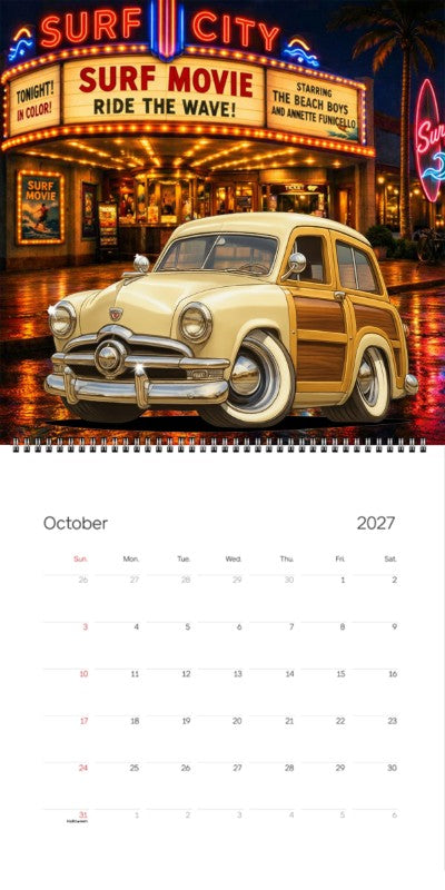 2027 Woodie Neon Calendar 200015-XX