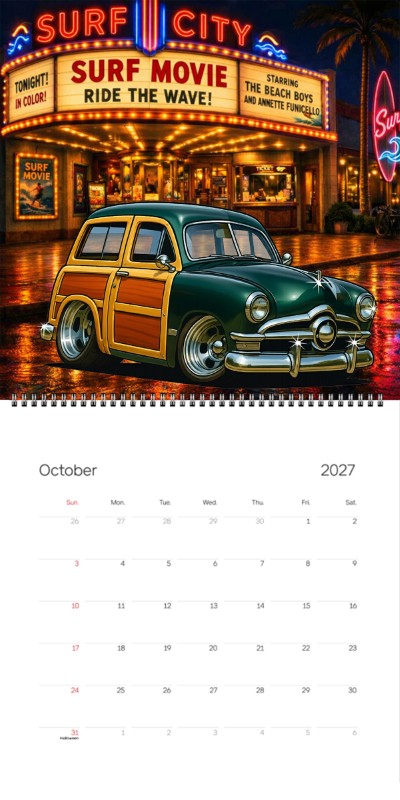 2027 Woodie Neon Calendar 200017-XX