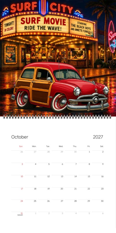 2027 Woodie Neon Calendar 200018-XX