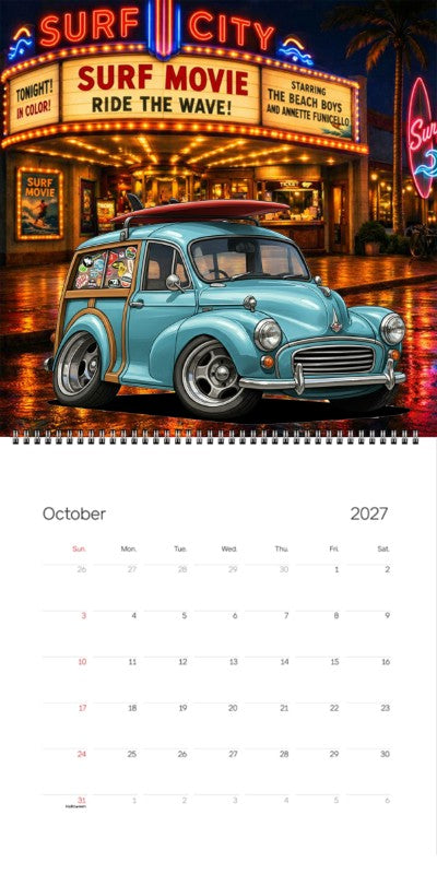 2027 Woodie Neon Calendar 200022-XX