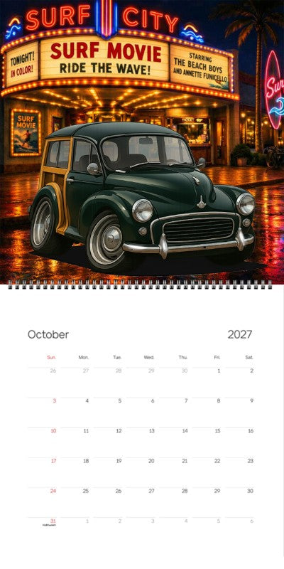 2027 Woodie Neon Calendar 200023-XX
