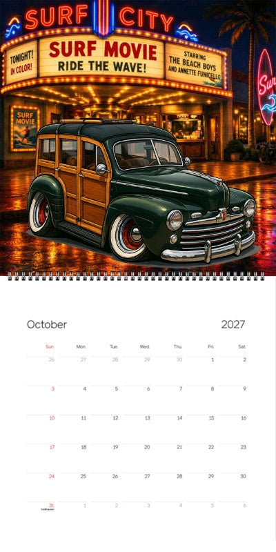 2027 Woodie Neon Calendar 25R667-CA