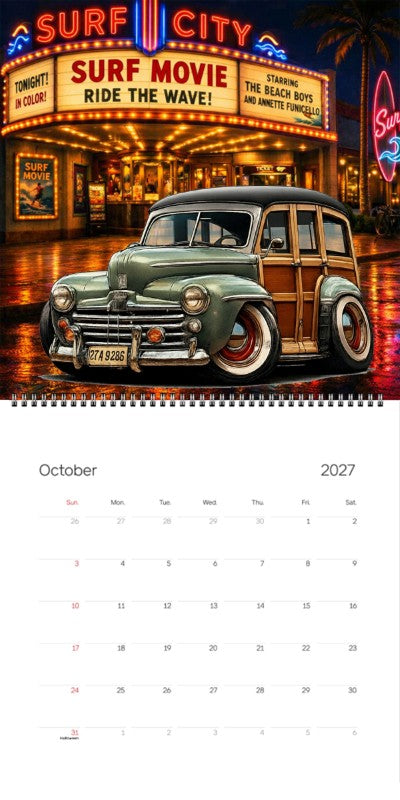 2027 Woodie Neon Calendar 27A9286-CA