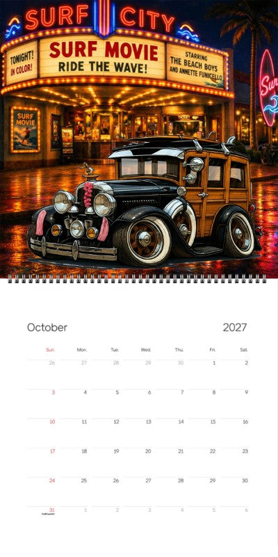 2027 Woodie Neon Calendar 2A5294-CA
