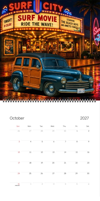 2027 Woodie Neon Calendar 2ABX738-CA