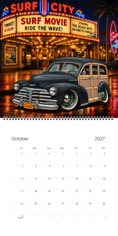 2027 Woodie Neon Calendar 2F6487-CA