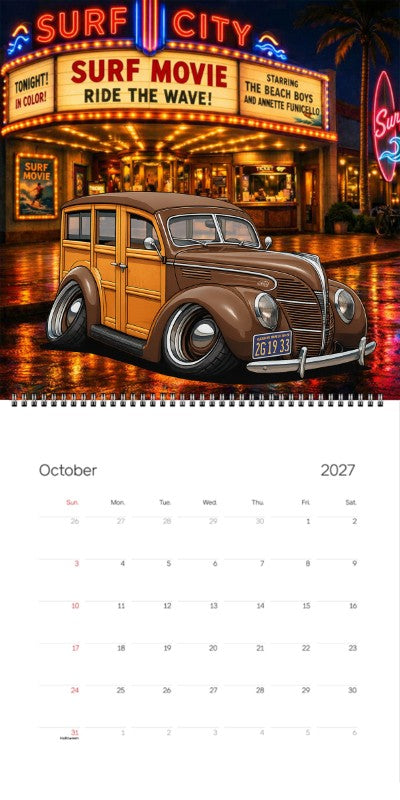 2027 Woodie Neon Calendar 2G1933-CA