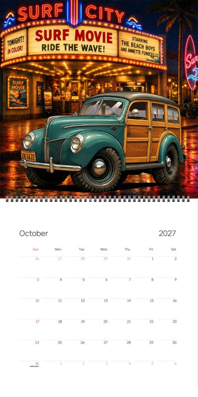 2027 Woodie Neon Calendar 2K1472-CA