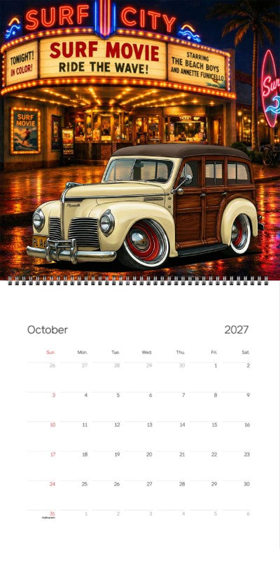 2027 Woodie Neon Calendar 2L14664-CA