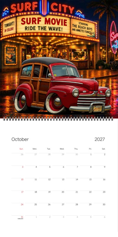 2027 Woodie Neon Calendar 2N2427-CA