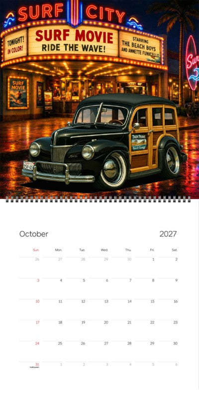 2027 Woodie Neon Calendar 2NTV291-CA