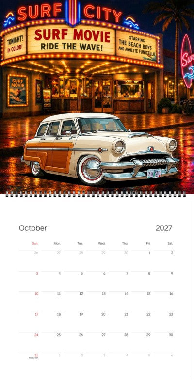 2027 Woodie Neon Calendar 2ROSIE-OR
