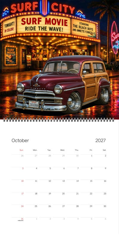 2027 Woodie Neon Calendar 2SCU366-CA