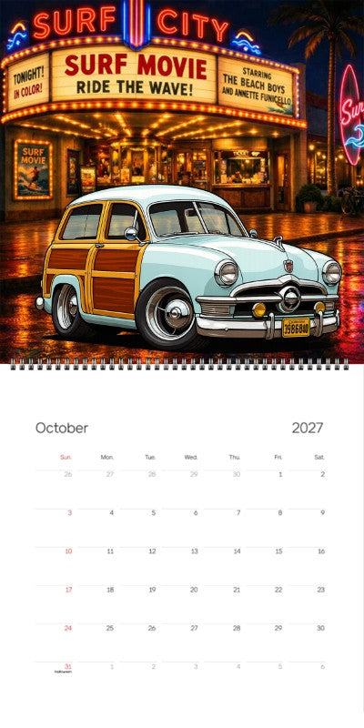 2027 Woodie Neon Calendar 39B6840-CA