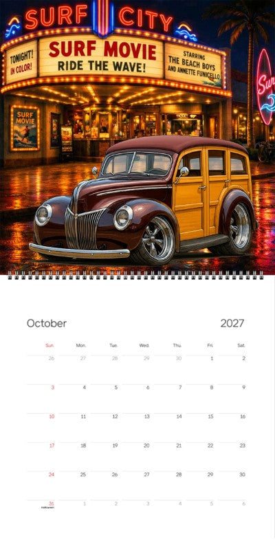 2027 Woodie Neon Calendar 39WOODY-CA