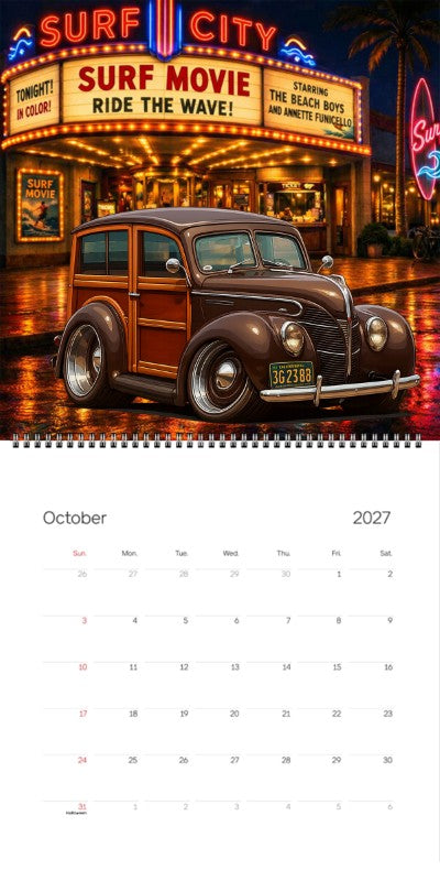 2027 Woodie Neon Calendar 3G2388-CA