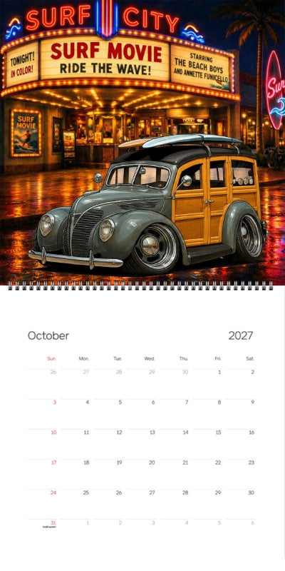 2027 Woodie Neon Calendar 3N4037-CA