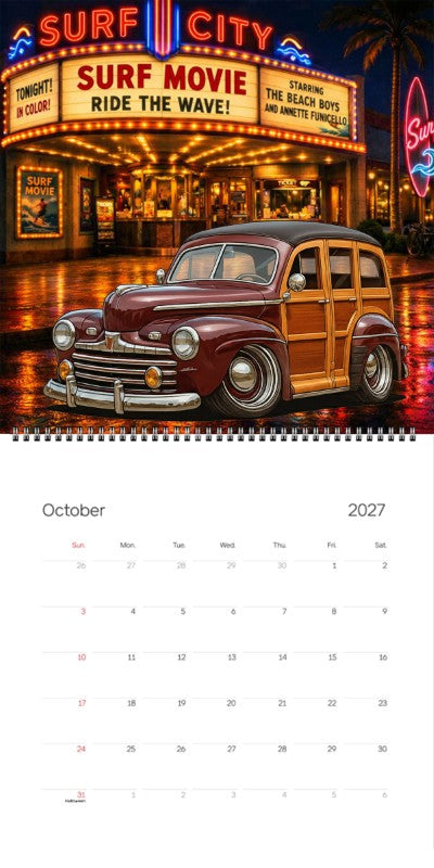 2027 Woodie Neon Calendar 3P3449-CA