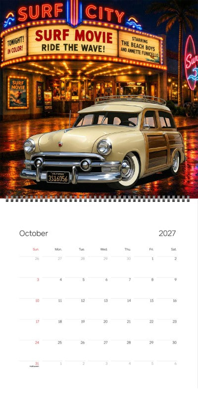 2027 Woodie Neon Calendar 3S16056-CA