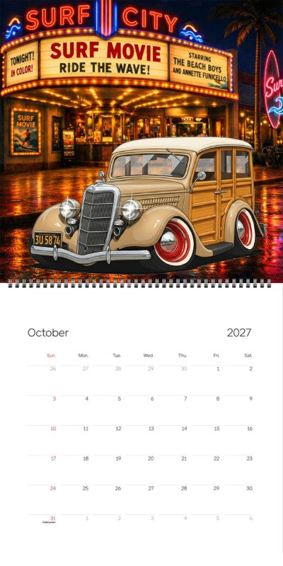 2027 Woodie Neon Calendar 3U5874-CA