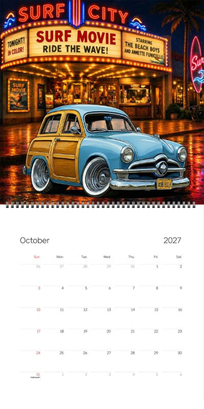 2027 Woodie Neon Calendar 40B8016-CA