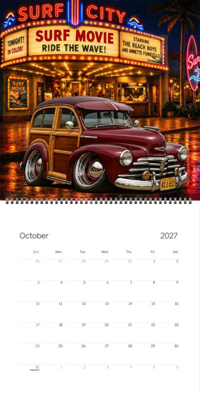 2027 Woodie Neon Calendar 41J992-CA