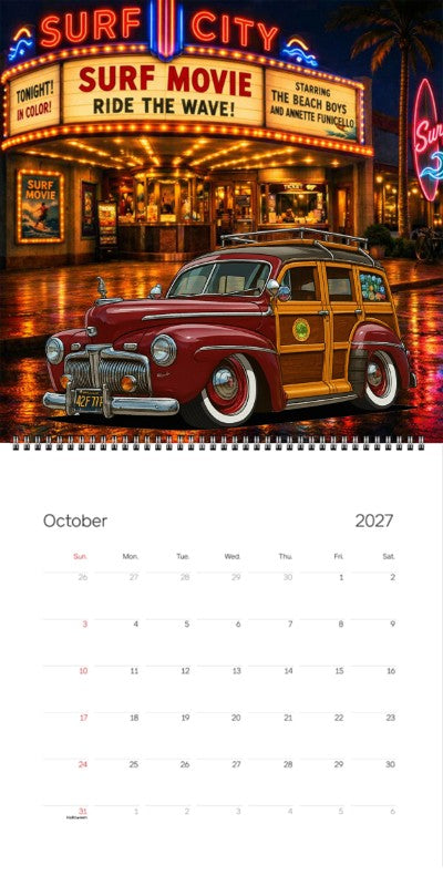 2027 Woodie Neon Calendar 42F777-CA