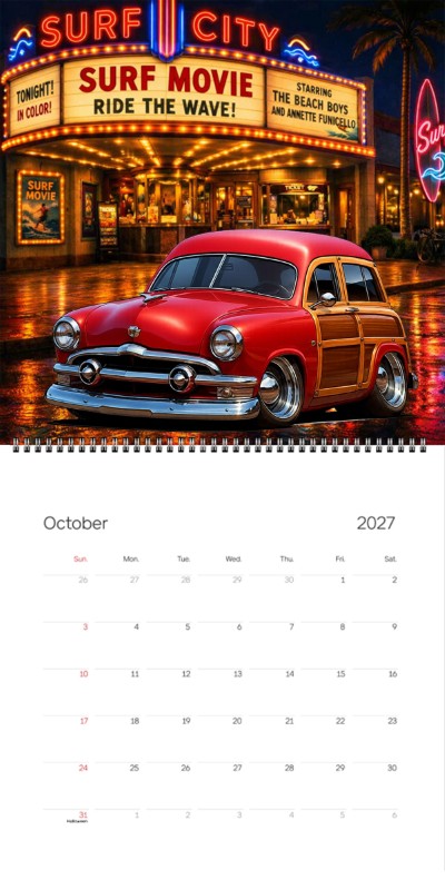 2027 Woodie Neon Calendar 48G714-CA