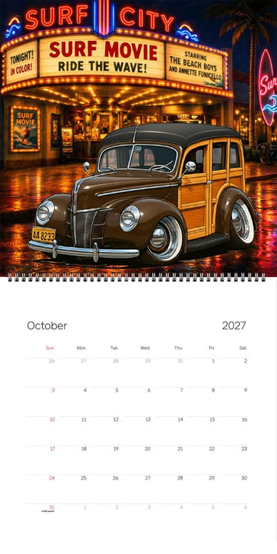 2027 Woodie Neon Calendar 4A8233-CA