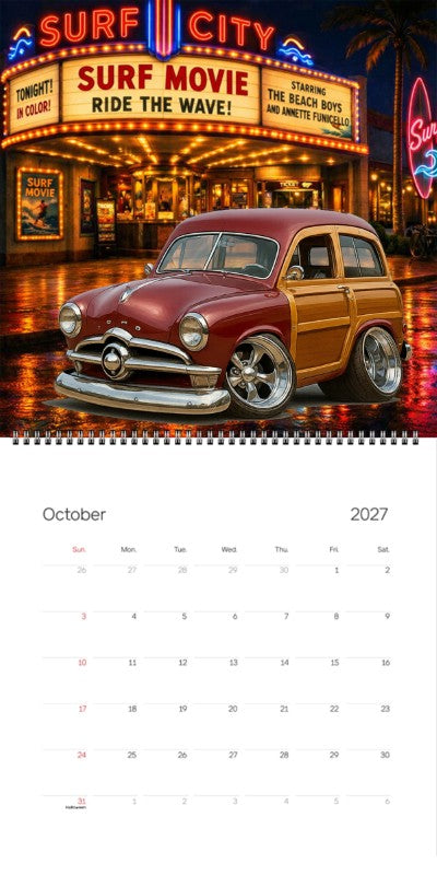 2027 Woodie Neon Calendar 4T9WOOD-CA