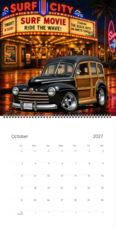 2027 Woodie Neon Calendar 4ZRH804-CA