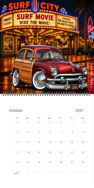 2027 Woodie Neon Calendar 51DRFUL-CA