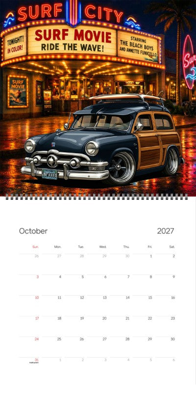 2027 Woodie Neon Calendar 51WOODE-NV