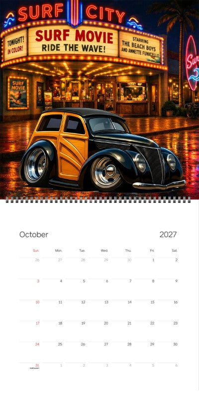 2027 Woodie Neon Calendar 5BIY336-CA