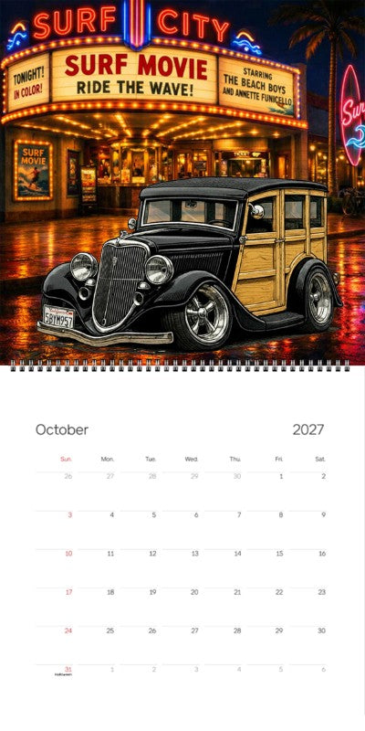 2027 Woodie Neon Calendar 5BYM957-CA