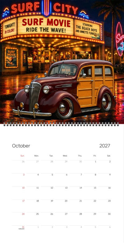 2027 Woodie Neon Calendar 5CZX655-CA