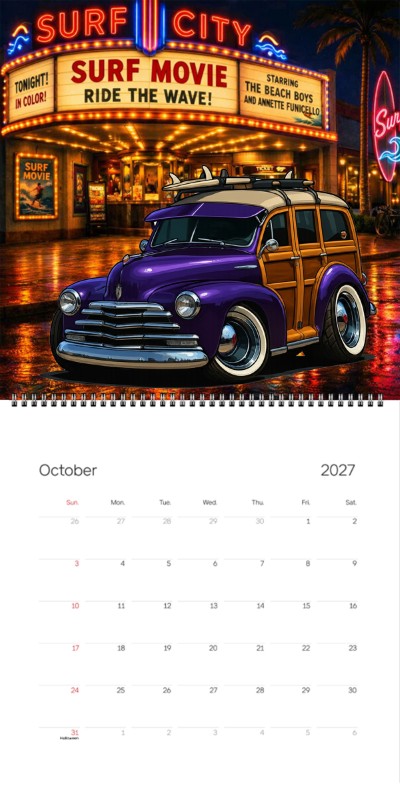 2027 Woodie Neon Calendar 5GBR330-CA