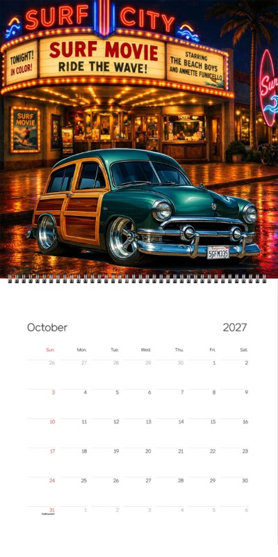 2027 Woodie Neon Calendar 5GFM335-CA