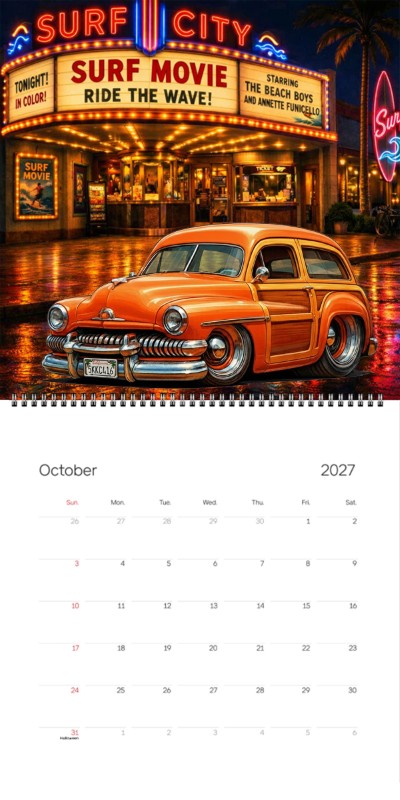 2027 Woodie Neon Calendar 5KKC416-CA