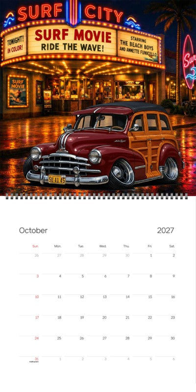 2027 Woodie Neon Calendar 5U4145-CA