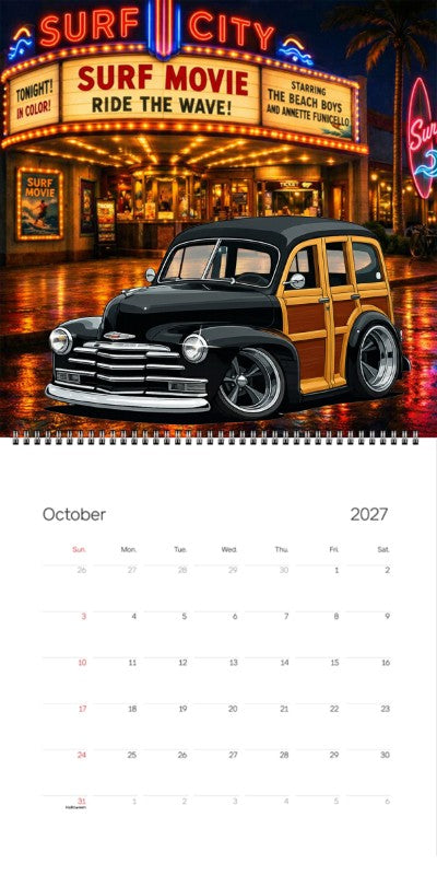 2027 Woodie Neon Calendar 5UKR164-CA
