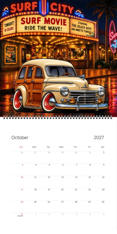 2027 Woodie Neon Calendar 5YBR785-CA