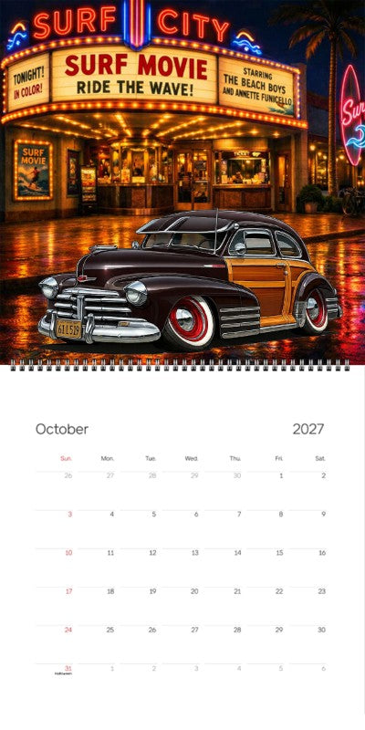 2027 Woodie Neon Calendar 61L519-CA