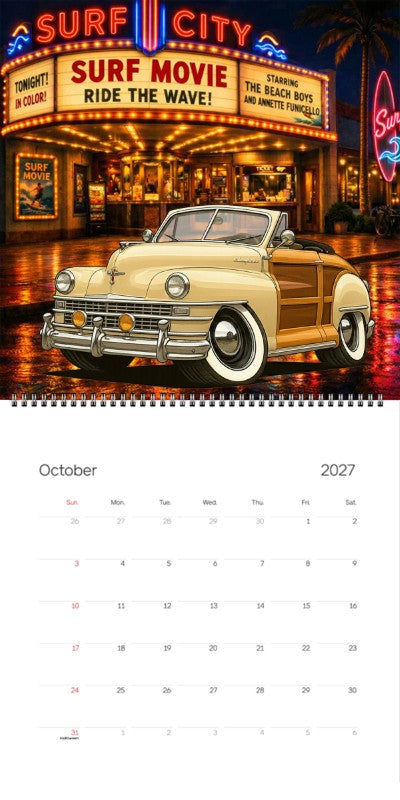 2027 Woodie Neon Calendar 66R173-CA