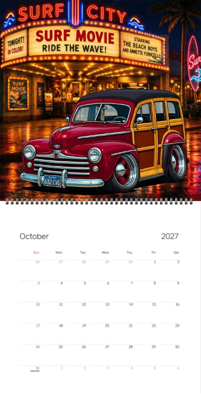 2027 Woodie Neon Calendar 682CVG-CA