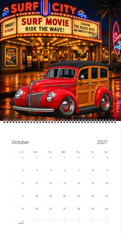 2027 Woodie Neon Calendar 6CCT016-CA