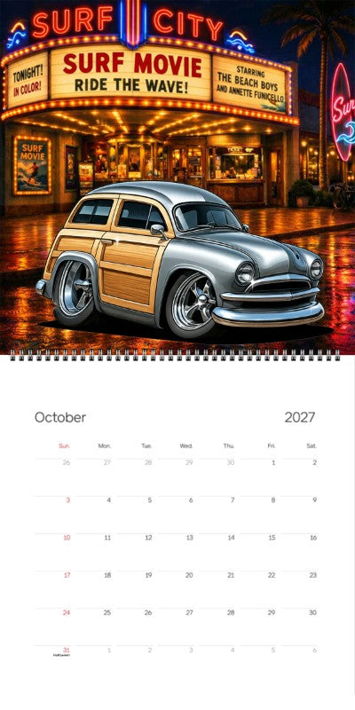 2027 Woodie Neon Calendar 6CMT115-CA