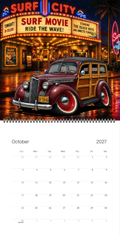 2027 Woodie Neon Calendar 6F5945-CA