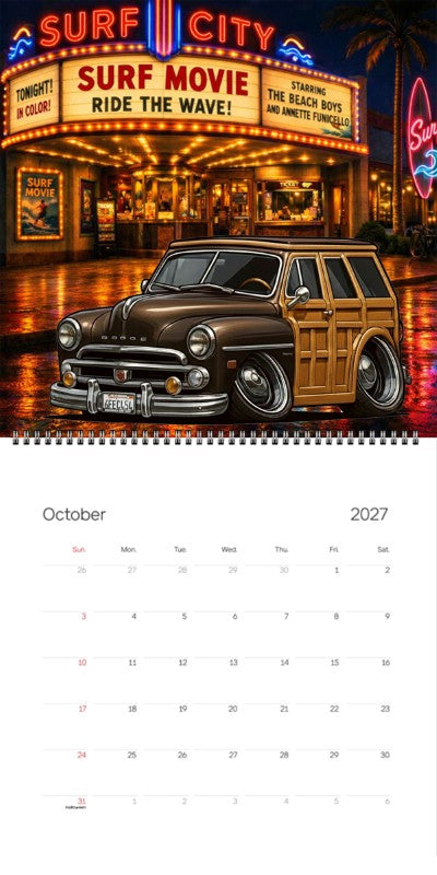 2027 Woodie Neon Calendar 6FEC454-CA