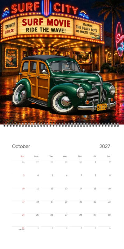 2027 Woodie Neon Calendar 6Q570-CA